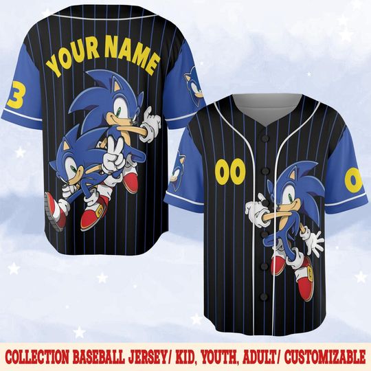 Discover Personalized Disney Sonic Baseball Jersey, Sonic Baseball Jersey, Sonic Party Jersey, Sonic Birthday Gift D2JS12