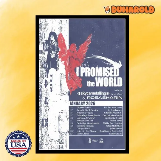 Discover I Promised The World January Tour 2026 Poster Home Decor, Wall Art, Fan Gift