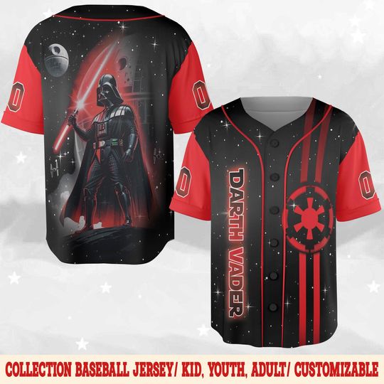 Darth Vader Jersey, Star Wars Baseball Jersey, Anakin Skywalker Shirt