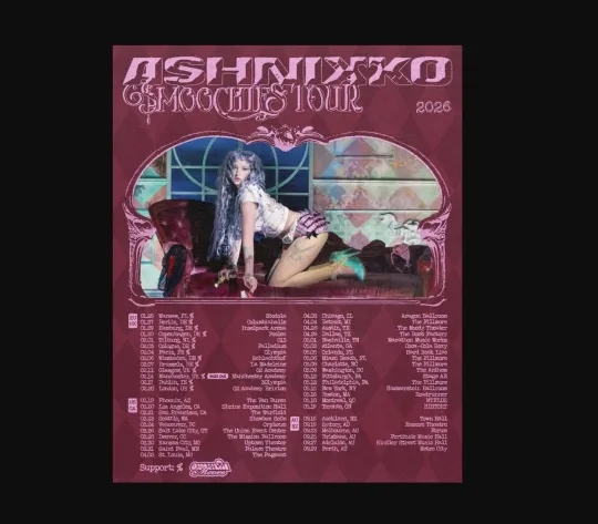 Discover Ashnikko's Smoochies Tour in 2026 Poster
