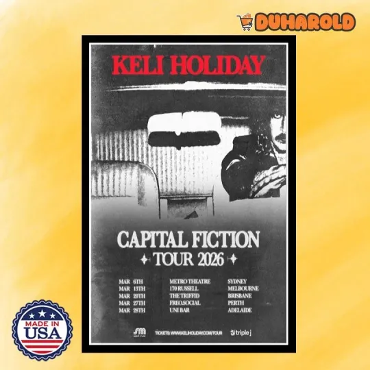 Discover Keli Holiday Capital Fiction Tour 2026 Poster Home Decor, Wall Art