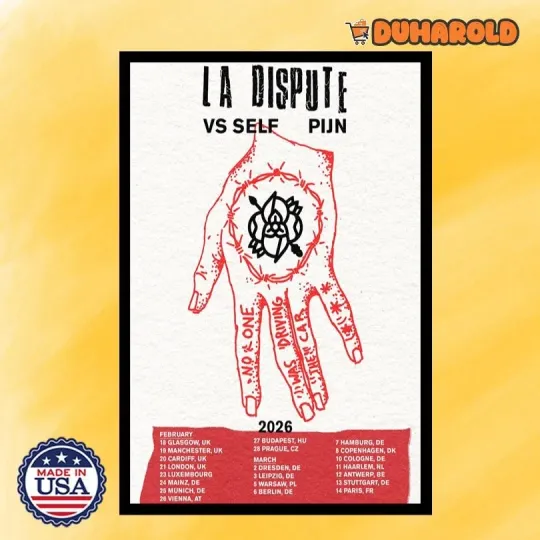 Discover La Dispute February & March Tour 2026 Poster Home Decor, Wall Art, Fan Gift