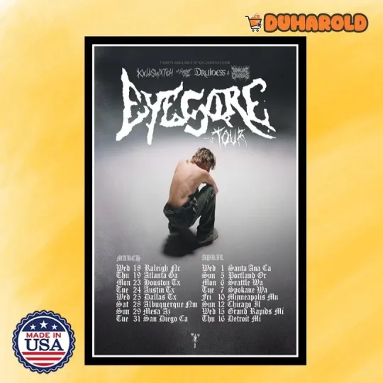Discover Kxllswxtch & Druidess & Warlord Colossus The Eyesore Tour 2026 Poster