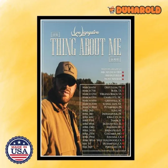 Discover Jon Langston Thing About Me Tour 2026 Poster Home Decor, Wall Art, Fan Gift