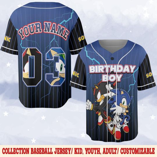 Discover Custom The Hedgehog Sonic Baseball Jersey, Custom Sonic Birthday Baseball Jersey, Shadow Party Jersey, Disney Baseball Jersey Teams NGSO17