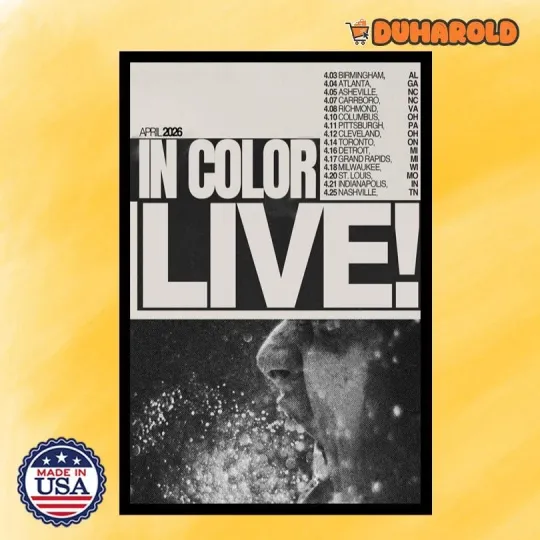 Discover In Color April Tour 2026 Poster Home Decor, Wall Art, Fan Gift