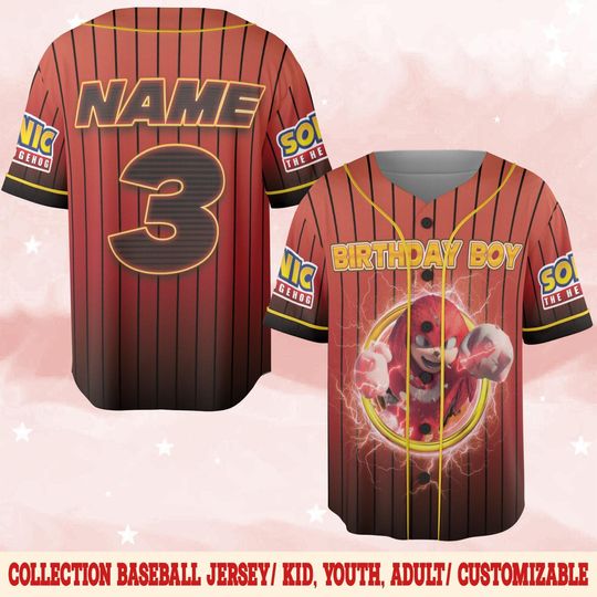 Discover Personalized Knuckles Family Baseball Jersey, Custom Knuckles Jersey Shirt, The Hedgehog Knuckles Baseball Team Outfit, Birthday Gift C1GY07