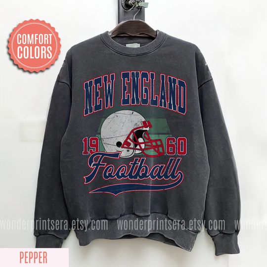 Discover New England Football Vintage Style Comfort Colors Sweatshirt,The Pats T-Shirt,Vintage New England Fan Gift Crewneck,Patriots Sweatshirt FSE2
