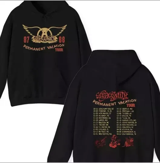 Discover AEROSMITH PERMANENT VACATION TOUR Gift For Fans Hoodie