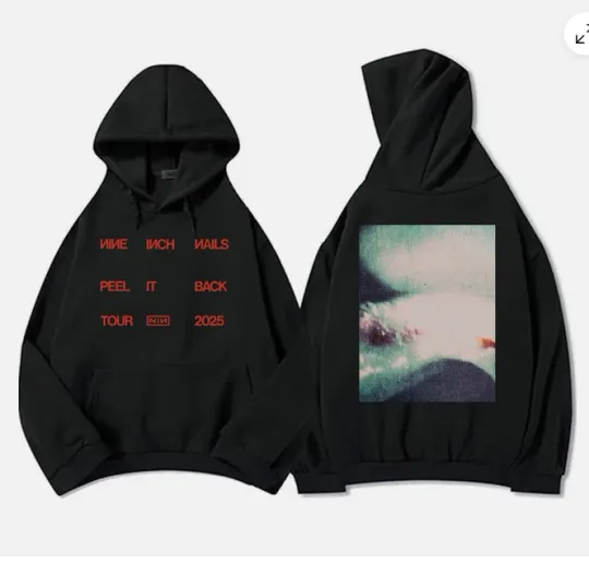 Discover Peel It Back Tour 2025 Nine Inch Nails Hoodie Black All Size Gift Unisex