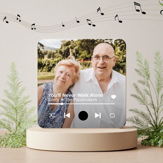 Discover Custom Music Photo Magnet for Refrigerator - Personalized Valentine Gift for Him & Her