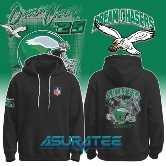 Discover HOT!!Philadelphia and Chase the Dream Black Lightning Hoodie 3D