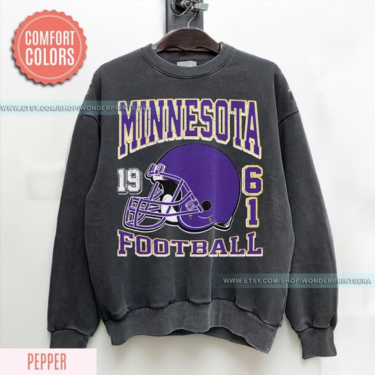 Discover Minnesota Football Vintage Style Comfort Colors Shirt, intage Comfort Colors Vikes Shirt,Vintage Minnesota Crewneck,Minnesota Fan Gift FUG19