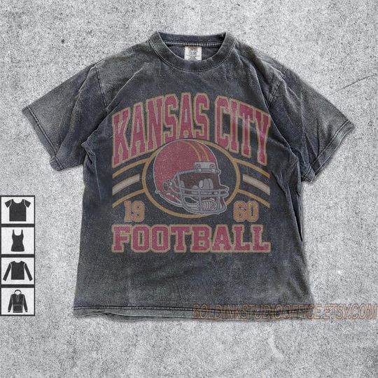 Discover Comfort Colors Kansas City Football T-Shirt