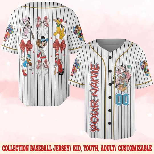 Discover Disneyland Mickey And Friends Baseball Jersey, Kids Aldult Unisex Baseball Jersey, Disneyland Summer Vacation C1E316