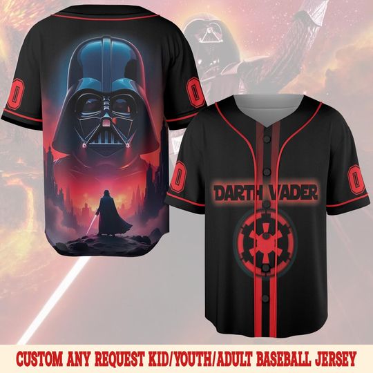 Darth Vader Jersey, Star Wars Baseball Jersey, Anakin Skywalker Tee