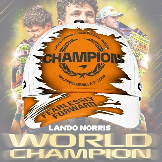 2025 Lando Norris #4 World Champions AOP Baseball Cap Gift fan