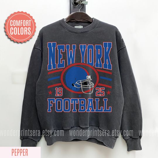 Discover Giant Vintage Style Comfort Colors Sweatshirt,New York Football Crewneck,NY Giant Sweatshirt,New York Football Tshirt,New York Fan Gift FMV9