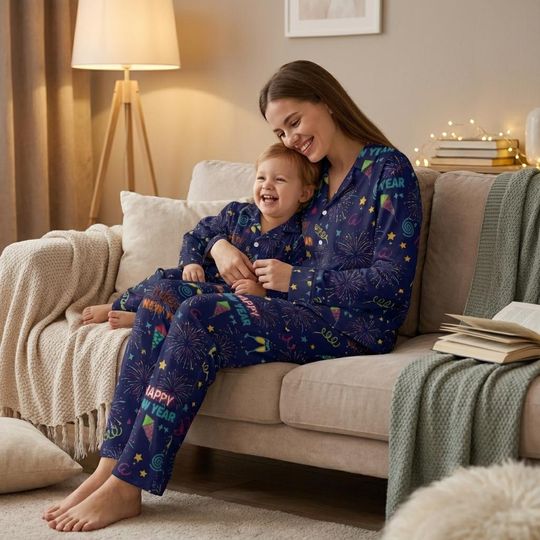 Discover Happy New Year 2026 Pajamas Set, Family matching Pjs, Holiday Family Pajamas, Couple Pajamas, Christmas Gift