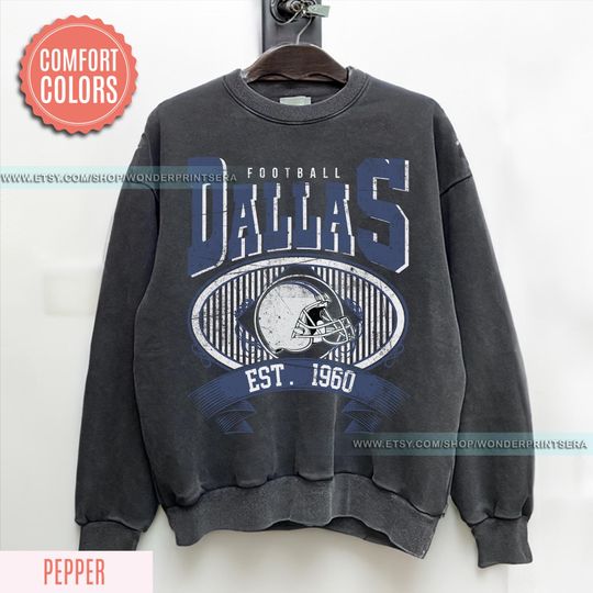 Discover Dallas Football Vintage Style Sweatshirt,Dallas Football Shirt,Cowboy Sweatshirt,Dallas Shirt,Football Shirt,Dallas Fans