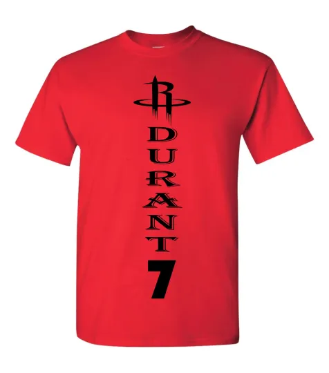 Houston Rockets Kevin Durant 7 Vertical T-Shirt for Men and Women