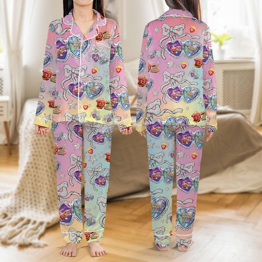 Descendants Zombies World Tour Heart Pajamas Set, Descendants Concert Pajamas, Disneyland Zombies 4 Sleepwear, Family Holiday Pajamas
