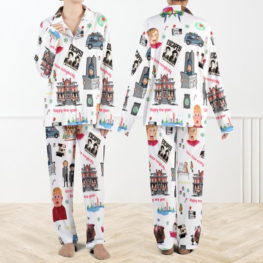 Discover McCallister Home Security Christmas Movie S Pajama Set For Women, Funny Holiday PJs, Winter Family Sleepwear,New Year Gift,Matching Xmas PJs