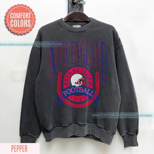 Discover New England Football Vintage Style Comfort Colors Sweatshirt,The Pats T-Shirt,Vintage New England Fan Gift Crewneck,Patriots Sweatshirt FYJ2
