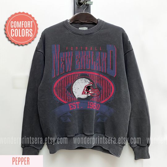 Discover New England Football Vintage Style Comfort Colors Sweatshirt,The Pats T-Shirt,Vintage New England Fan Gift Crewneck,Patriots Sweatshirt FAR2