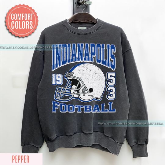 Discover Indianapolis Football Vintage Style Comfort Colors T-Shirt,Indianapolis Football Shirt, Retro Indianapolis Football Fan Gift FUG24