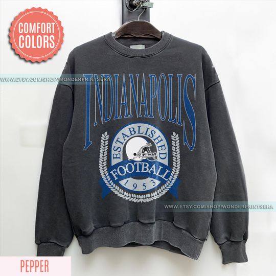Discover Indianapolis Football Vintage Style Comfort Colors T-Shirt,Indianapolis Football Shirt, Retro Indianapolis Football Fan Gift FYJ24