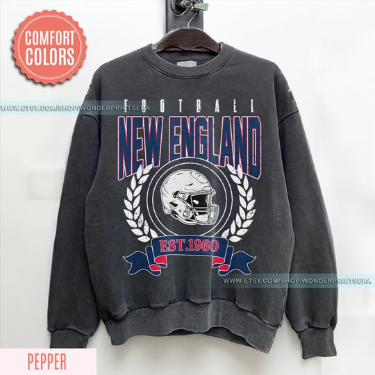 Discover New England Football Vintage Style Sweatshirt,The Pats Shirt,Vintage New England Fan Gift Crewneck,Patriots Sweatshirt