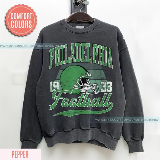 Discover Philadelphia Football Vintage Style Sweatshirt,Philadelphia Football Shirt,Football Tshirt, Philadelphia Retro Crewneck