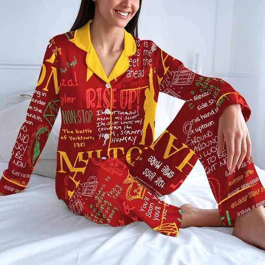 Discover Hamilton Musical Pajamas Set Broadway Musical Pajamas Alexander Hamilton Pajamas Theater Lovers Pajamas Set Disneyland Family Pajamas
