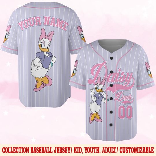 Discover Custom Daisy duck Baseball Jersey, Disney Daisy Duck Birhday Girl