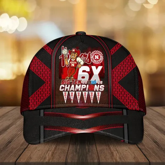 Discover Nebraska Cornhuskers Women’s Volleyball 2025 Big Ten Champions Classic Cap