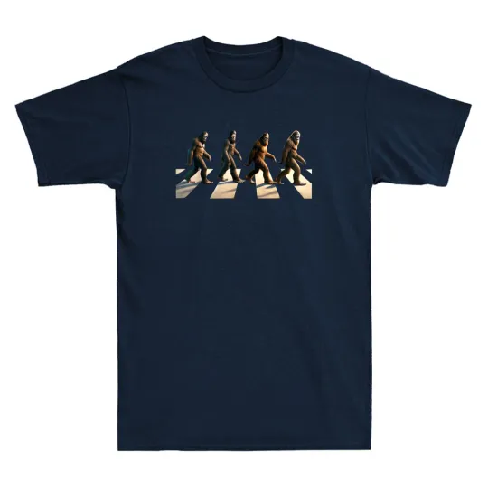 Discover Sasquatch Road Crossing T-Shirt for Bigfoot Enthusiasts