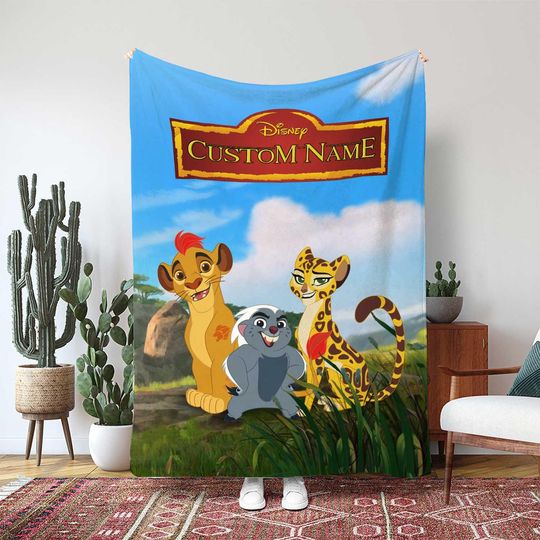 Discover The Lion Guard Pride Blanket, Bunga Fuli Beshte Ono Kion Gift, WDW Animal Lover Kids Throw Blanket, Hero Team Panel Blanket Gift