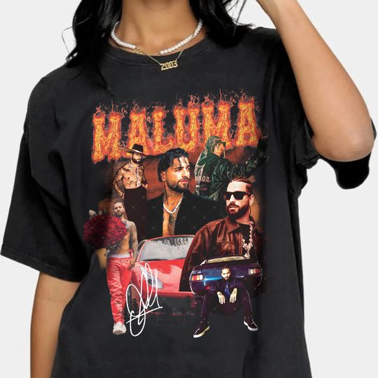 Discover Vintage Maluma Shirt, Maluma Bootleg Shirt, Retro Maluma Shirt For Fan, Maluma Unisex Y2k Clothing,Maluma Fan Gift,Trending Shirt,Unisex Tee