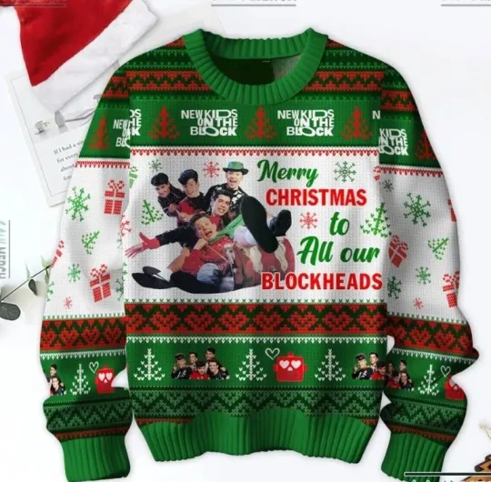 Discover Music Top BAND NK on The Block Ugly Sweater shirt Christmas