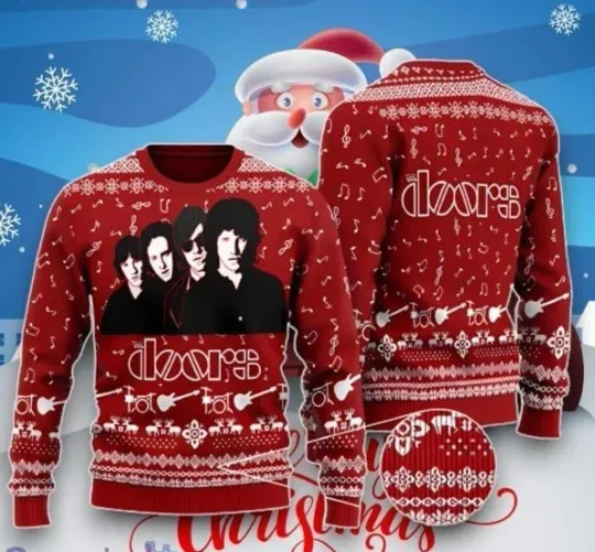 Discover The Doors Rock Band Ugly Christmas Sweater Xmas Gift For Fans Hot New