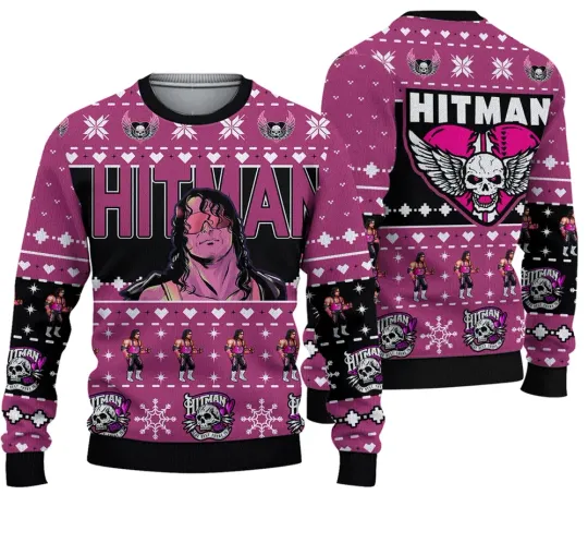 Bret Hart Ugly Sweater HIT MAN