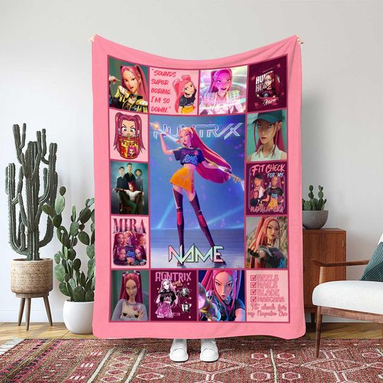 Discover Mira KPop Girl Idol Blanket, Pop Star Solo Blanket, Idol Girl Picture Frame Decor, Cute Teen Fan Blanket Gift