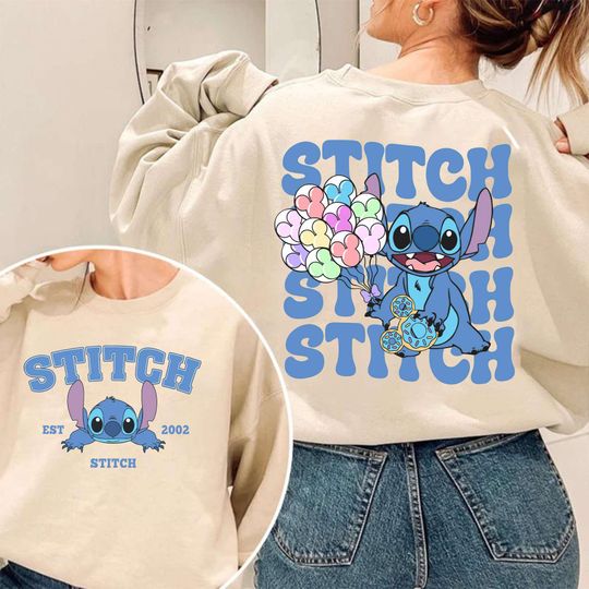 Discover Disney Stitch Est. 2002 Sweatshirt, Stitch Sweatshirt, Stitch Balloons Sweatshirt, Stitch Snacks Sweatshirt, Disney Sweatshirt, Stitch Lover