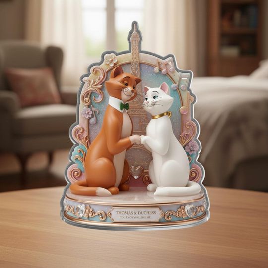 Discover Thomas And Duchess Shaped Acrylic Plaque Aristocats Love Sign Romantic Keepsake Valentines Day Gift For Couple