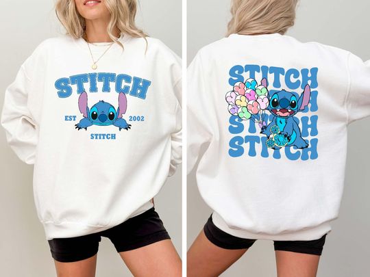 Discover Disney Stitch Est. 2002 Sweatshirt, Stitch Sweatshirt, Stitch Balloons Sweatshirt, Stitch Snacks Sweatshirt, Disney Sweatshirt, Stitch Lover