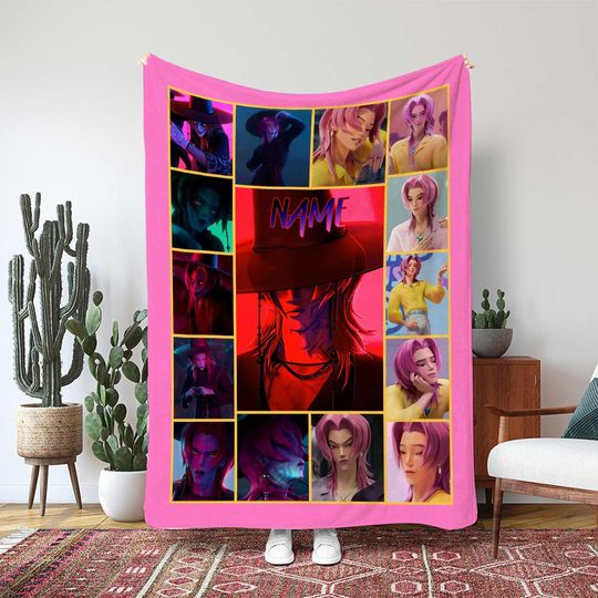 Discover KPop Idol Romance Blanket, Animated Idol Demon Gift, Picture Frame Romance Character Decor, Birthday Girl Boy Gift Blanket