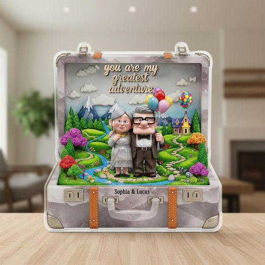 Discover Up Inspired Shaped Acrylic Plaque Adventure Couple Love Sign Romantic Keepsake Valentines Day Gift For Him