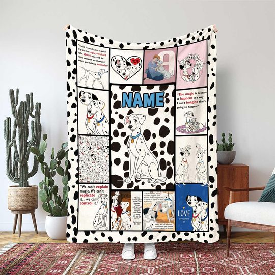 Discover Perdita Dalmatian Dog Blanket, 101 Dalmatians Mother Gift, Picture Frame Dog Character Decor, Disney Mom Dog Bedroom Blanket Gift