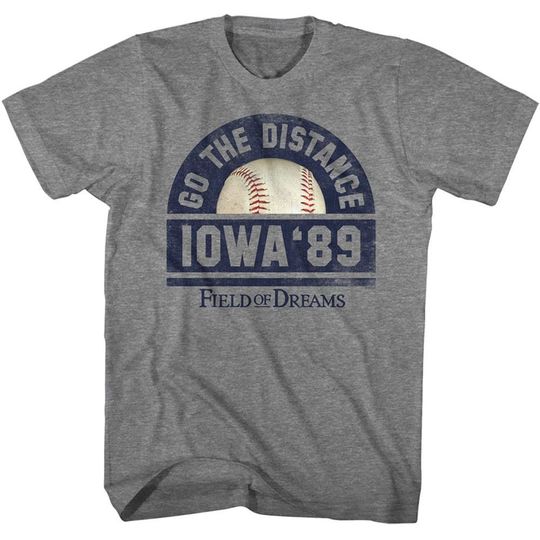 Field of Dreams Go The Distance Graphite Heather Adult T-Shirt